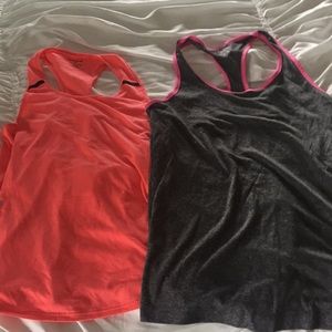 Set of two reebok racerback workout tops